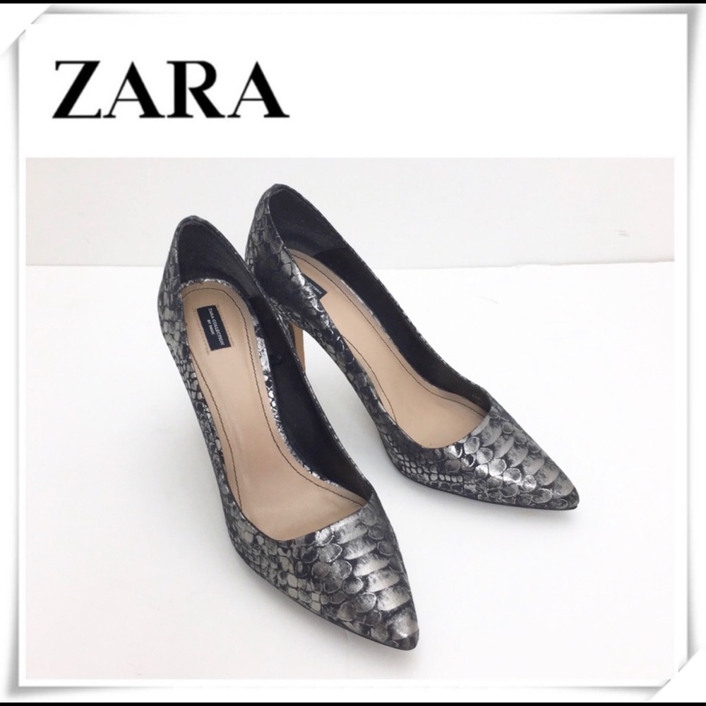 Zara snakeskin chic heels
